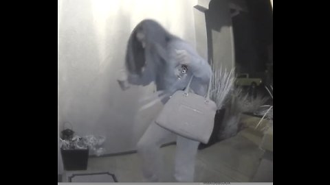 Ring DoorBell Camera Catches Girl Freak out over Spider