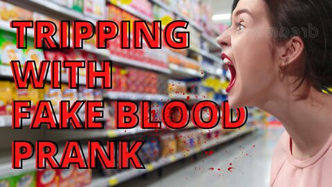 Tripping with Fake Blood Prank #funny #prank #darkhumor #bestvideos