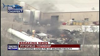 Multiple explosions cause large fire at Pittsfield Township welding facility