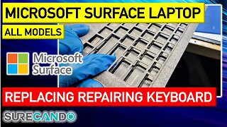 Repairing & Replacing Microsoft Surface Laptop Keyboard riveted method keyboard installation