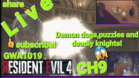 Live RE4 remake!Ch9 Finding ashley², mad dogs,puzzles & deadly knights! #re4remake #livestream