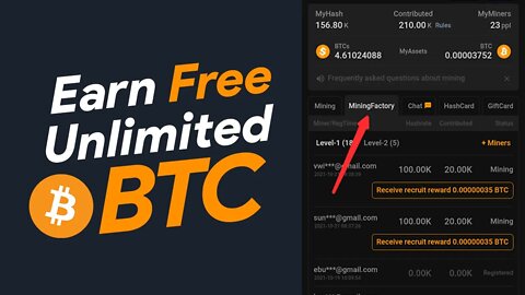 Earn Free Unlimited Bitcoin (BTC) Daily On Your Smartphone