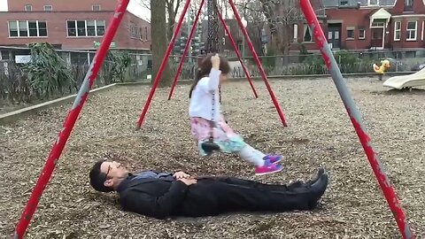 # awesome perfect dad swing stunt at the park