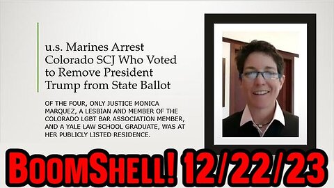 u.s. Marines Arrest Colorado SCJ Who Voted To Remove Trump From State Ballot 12/23/23..