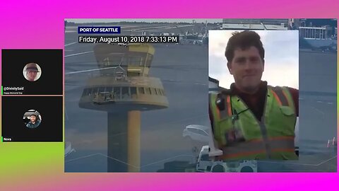 Ground Crewman Takes Flight and BARREL ROLLS Aircraft - Alaskan Air with air traffic AUDIO