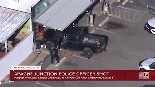 Apache Junction police officer shot