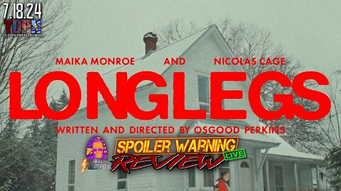 Longlegs (2024)🚨SPOILER WARNING🚨Review LIVE | 7.18.24