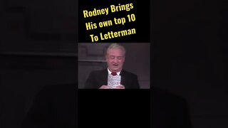 Rodney Dangerfield - Brings his own top 10 to the letterman show