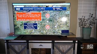 Weekend road closures across the valley due to construction