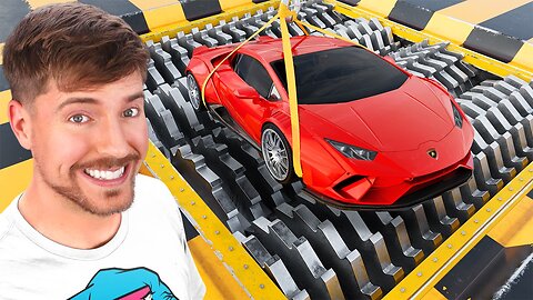 Lamborghini Vs World's Largest Shredder | MrBeast