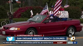 San Diego County residents protest beach closures