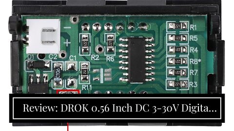 Review: DROK 0.56 Inch DC 3-30V Digital Voltmeter Voltage Tester Gauge Green Bright LED Display...