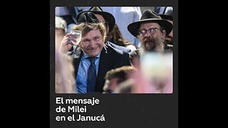 El presidente Javier Milei asistió a celebración de Janucá en Argentina