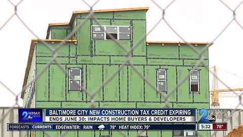 Baltimore City's newly constructed dwelling property tax credit to expire