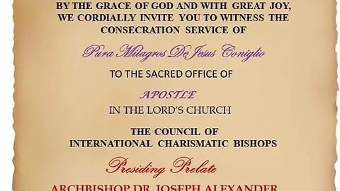 The #Consecration Service of Pura DeJesus-Conglino to The Sacred Office of Apostle 7/15/23 #bronx