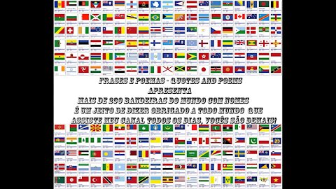 Bandeiras dos Países do mundo, mais de 230 tipos e com nome! [Frases e Poemas]