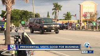 Businesses receive boost from President Trump's motorcade