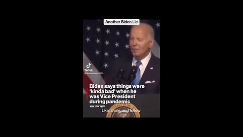 Biden claims he was Vice President during the pandemic…