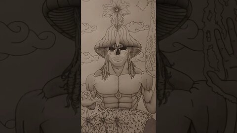 Mushroom Man Pt 6 #shorts #art #artist #artwork #timelapse #draw #drawing #trippy #pencil #creative