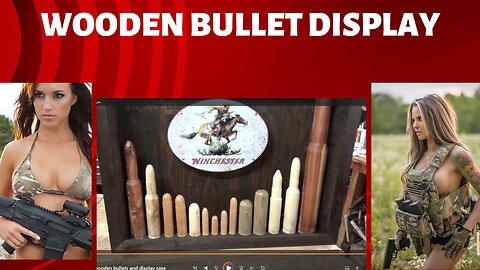 lathe turned wooden bullets with display case