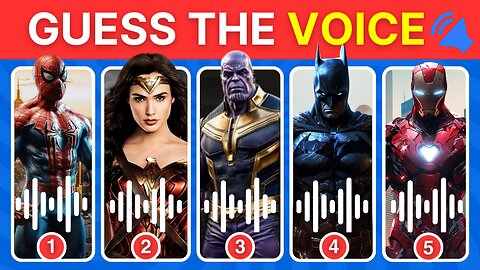 "🔊 Guess the Avengers Voice Challenge | Marvel Voice Impressions Game 🦸‍♂️"