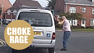 Shocking dashcam captures fuming motorist trying to strangle a driving instructor