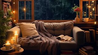 Cozy Cabin Ambiance with Gentle Rain Sounds | Calming Background for Reading, Studying, and Relaxing