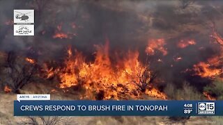 Crews respond to brush fire in Tonopah
