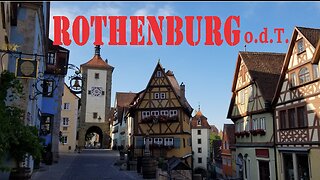 Walking in Rothenburg o.d.T., Germany.