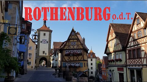 Walking in Rothenburg o.d.T., Germany.