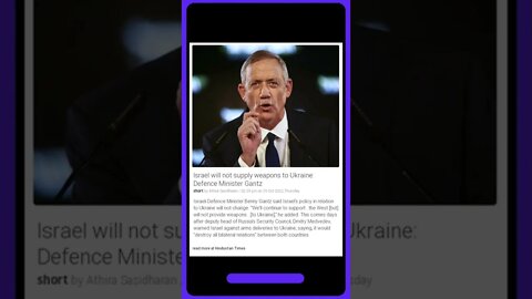 Latest Headlines | Israel will not supply weapons to Ukraine: Defence Minister Gantz | #shorts #news