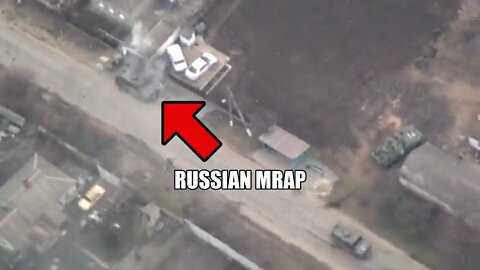 Surveillance Drone Records Strikes On Russian Military Vehicles - Ukraine War