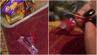 Mor finner nål i sønnens Halloween godteri