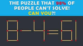 3 Matchstick Puzzles | Can You Solve These Matchstick Puzzles?