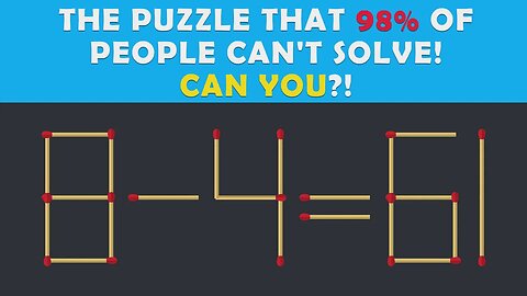 3 Matchstick Puzzles | Can You Solve These Matchstick Puzzles?