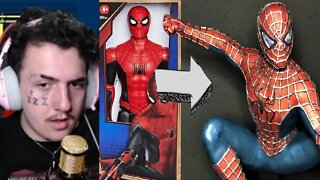 TRANSFORMEI UM BONECO DO TOM HOLLAND NO TOBEY MAGUIRE - HOMEM-ARANHA Toy Makeover Buraco Nerd REACT