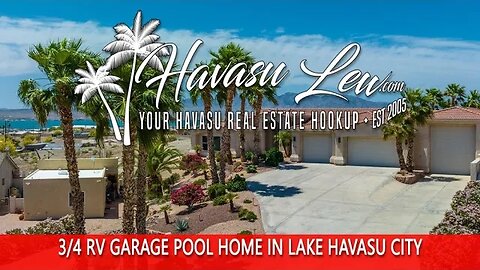 Lake Havasu Luxury RV Garage Pool Home 635 Lookout Ln MLS 1025819