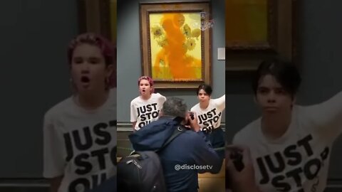Climate Activists Throw Sauce On Vincent Van Gogh Painting