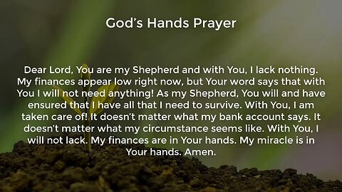 God’s Hands Prayer (Miracle Prayer for Financial Help from God)