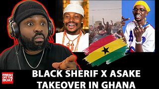 BLACK SHERIF ASAKE RIDE PRESIDENTIAL IN THE STREETS OF NIMA GHANA FOR THE NEW YEAR