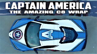 SPECTACULAR 2020 C8 Corvette Captain America Wrap REVEAL!