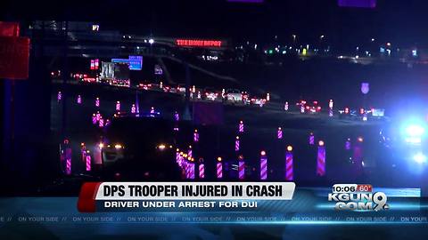 DPS trooper involved in two-vehicle collision on I-19