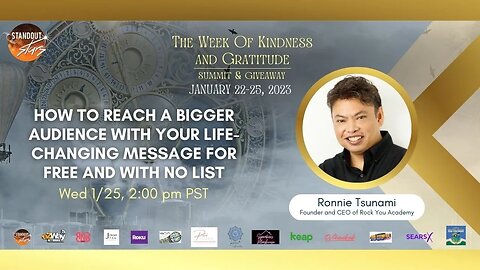 R. Tsunami -How to Reach a Bigger Audience with Your Life Changing Message For Free and With No List