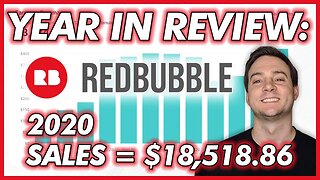 REDBUBBLE REVIEW: $18,518.86 Sales in 2020!