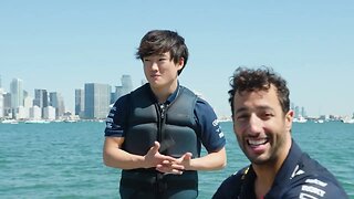 Miami – Daniel Ricciardo vs Yuki Tsunoda - (Un)serious Race Series 2023 #race #danielricciardo