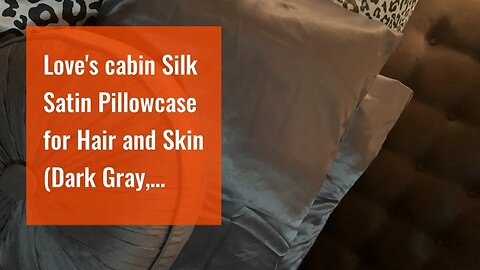 Love's cabin Silk Satin Pillowcase for Hair and Skin (Dark Gray, 20x30 inches) Slip Pillow Case...