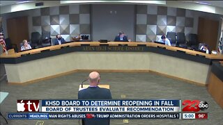 KHSD Board to determine reopening this fall