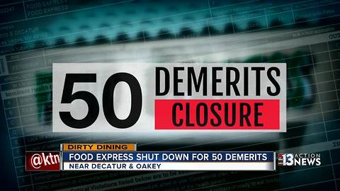 More than 50 demerits for Food Express leads to restaurant closing | Dirty Dining Las Vegas