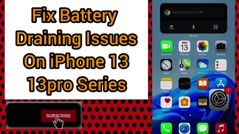 How To Fix' Battery Draining Issue on iPhone 13 ,iPhone 13Pro Series || fix iPhone battery drain