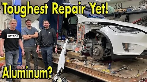 Destroyed Tesla Model X Rebuild with Niko Brothers